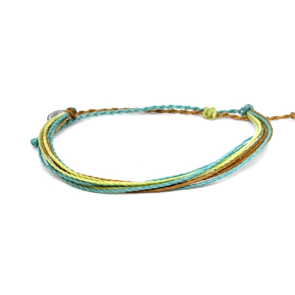 Pura Vida Multi-String‎ Aqua, Yellow & Brown Bracelet (A4)